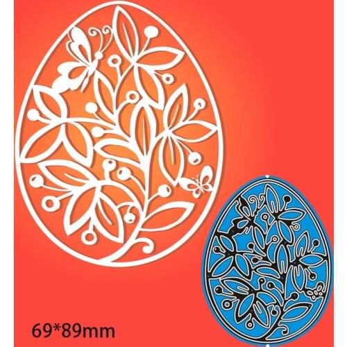New Cutting Metal Dies Hollow Flower Egg New Stencils DIY Scrapbooking Paper Cards Craft Making Craft Decoration 69*89mm