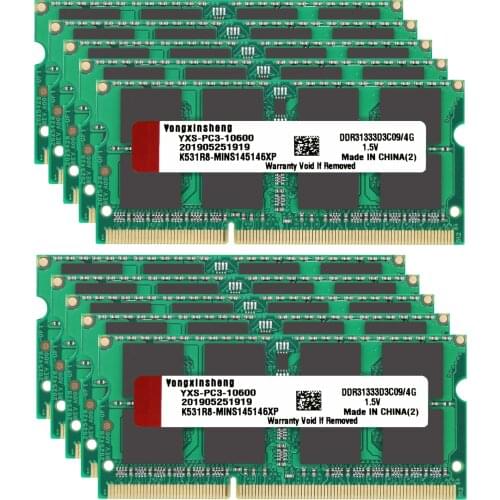 10 pieces set DDR3 RAM 4GB 1600MHZ notebook laptop PC3 12800S memory wholesale