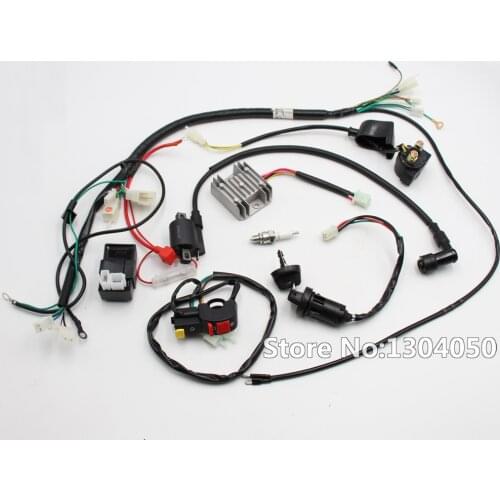 Complete Electrics Wiring Harness CDI Ignition Coil Switch D8EA Spark Plug Chinese Dirt Bike 150 200 250cc Zongshen Loncin NEW