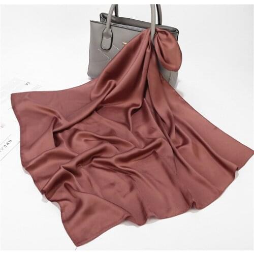 70*70CM Pure Color Small Square Scarf Female Retro Silk Scarf Satin Imitation Silk Simple Wild Professional Scarf Spring/autumn
