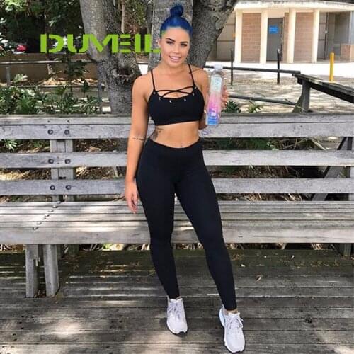 Sexy Moisture Absorption Sweating Yoga Fitness Suit Women Vest+Yoga Pants Backless Yoga Set Bodybuilding Gym Running Sportswear