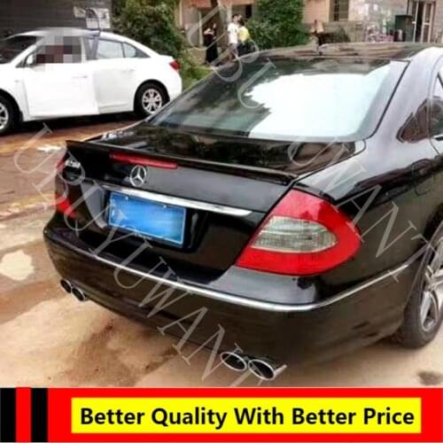 For Mercedes-Benz W211 E63 Spoiler ABS Material Car Rear Wing Trunk Spoiler For Benz W211 E63 AMG 2006 2007 2008 In Car Spoilers
