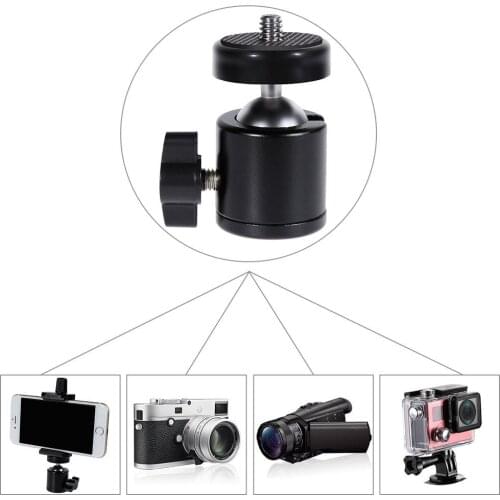 GloryStar Universal Mini Tripod Ballhead Ball Head with 1/4" M4 Screw Adapter For Digital Camera DSLR Q29 II