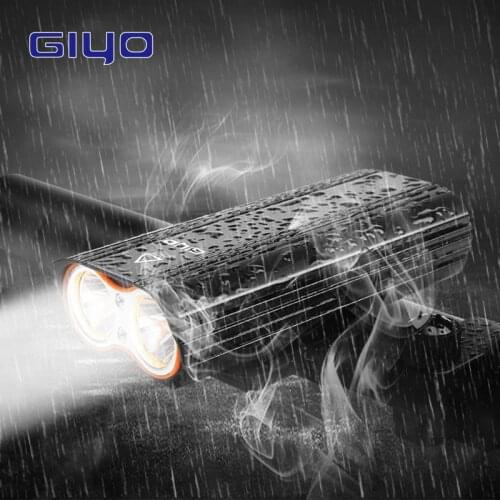 GIYO Front 2400Lm Bike Light Headlight 2 Battery T6 Leds Bicycle Light Cycling Lamp Lantern Flashlight For Bicycle Bike