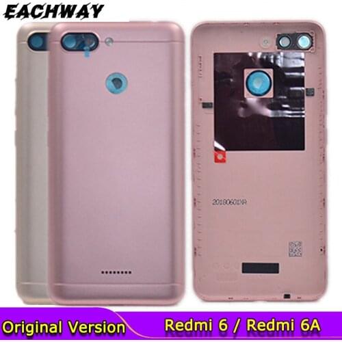 For Redmi6 Battery Cover Door Rear Red mi 6 back Cover Glass Xiaomi Redmi 6 Back Cover Housing Replacement Parts
