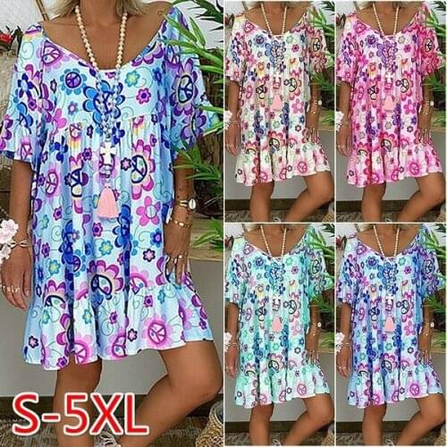 Europe and the United States womens new big yards blouse collar printed dresses