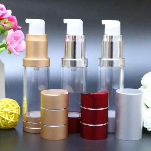 10Pcs Refillable Bottle Travel cosmetic packaging Empty airless pump plastic bottles vacuum pressure emulsion bottle
