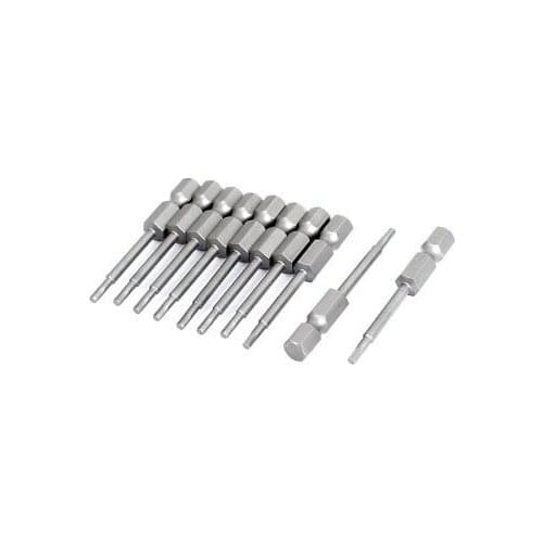 50mm Long H2.0 Hexagon Magnetic Insert Screwdriver Bits 10pcs