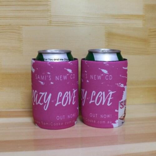 100pcs Sublimated Coolers Custom Australia Stubby Holders Neoprene Cooler Sleeve Can Sleeve Cooler Wedding Promotional Gift