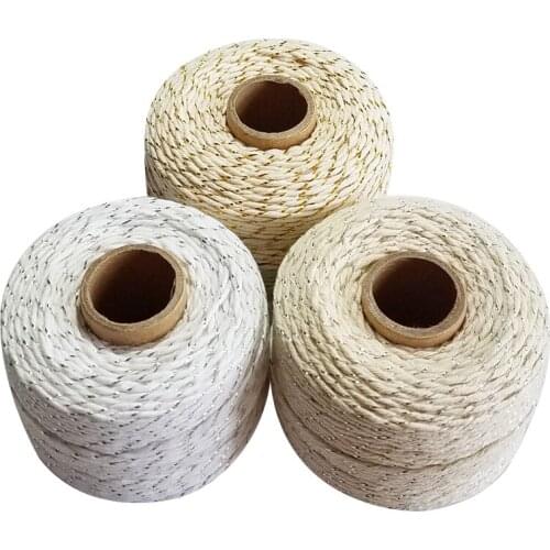 3 color/lot Cotton rope 100m/roll Twine thread cord for Gift Packing party wedding decoration accessory DIY