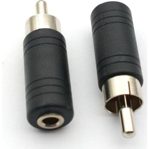 50pcs 3.5mm Female Mono Plug To RCA Male Jack Audio connector