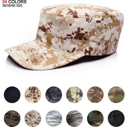 58/59/60cm Army Camouflage Military Hats Army Shako High Quality Thickened US RU German Soldier Cap Army Hat AF02
