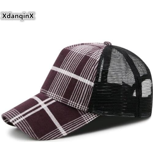 XdanqinX 2020 Summer New Breathable Mesh Cap Youth Women Ventilated Baseball Cap Mens Sports Caps Adjustable Size Couple Hat