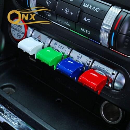 Car Central control panel button decoration cover For 15-20 Ford Mustang Car Interior modification