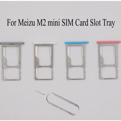 For Meizu M2 mini SIM Card Tray Holder Slot Adapter Socket Dual SIM Replacement Parts for Meizu M2mini