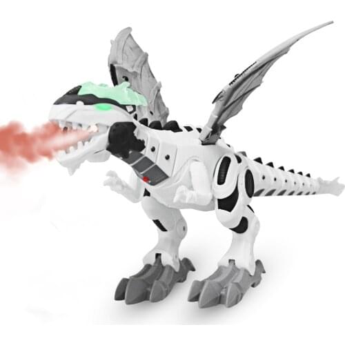 Electric Dinosaurs Model Kit Kids Walking Spray Swing Robot Toy Electronic Animal Model with Light Sound Toys For Children