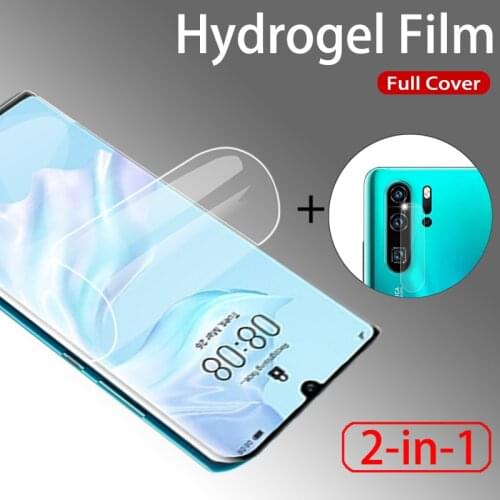 2 in 1 Hydrogel Film For Huawei P30 P 30 Lite Pro Back Camera Lens Water Gel Film For Huawei P30 Lite Hydrogel Film Not Glass
