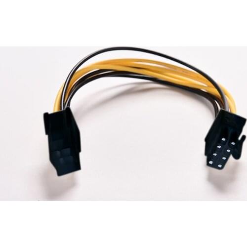 1PC 6 Pin Feamle to 8 Pin Male PCI Express Power Converter Cable CPU Video Graphics Card 6Pin to 8Pin PCIE Power Cable