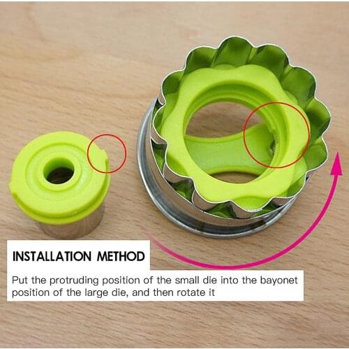 6 in 1 Cookie Cutters Baking Set Round Star Moon Shape Molds Cutters Tools