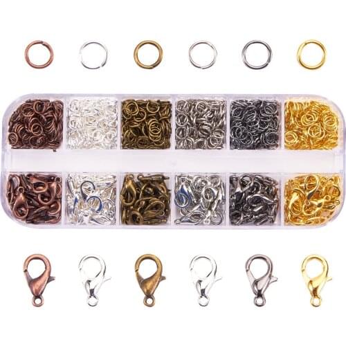 New 120Pcs/set Mixed Color Zinc Alloy Lobster Clasp Hooks Fashion Jewelry Findings For Necklace Bracelet Chain DIY Accessories