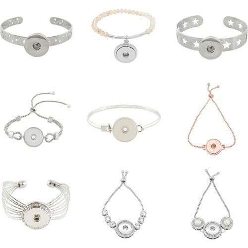 New Fashion 20mm 18mm Snap Button Bracelet DIY Jewelry 5pcs/lot KD3021