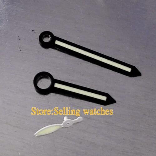 Parnis Black luminous Hands fit eta 6497,6498 ST3600 movement watch P2