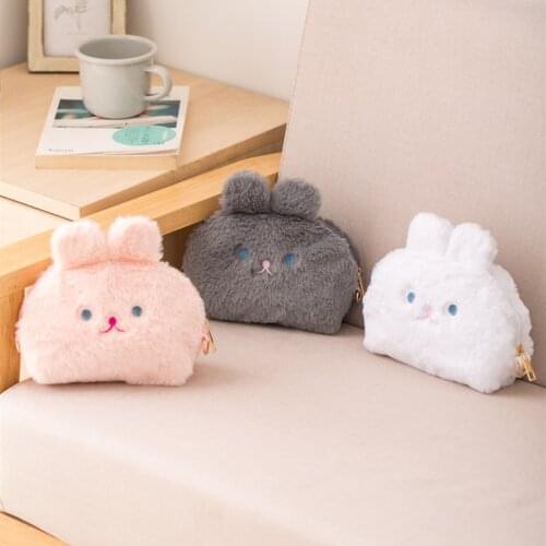 Plush Coin Purse Rabbit Toy Bunny Plush Money Bag Girl Cute Soft Wallet Card Case Cosmetic Holder Women Make Up Bag Girl Gift
