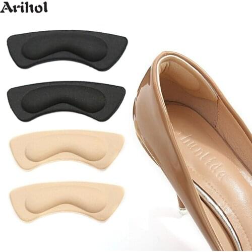 Heel Cushion Pads Sponge Self-Adhesive Grips Liner Foot Care Protector Shoe Inserts for Loose Shoes Preventing Heel Slipping