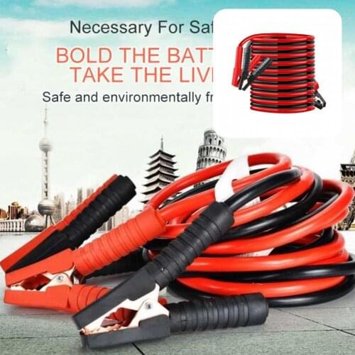 Durable 1 Pair Premium Heavy Duty Jumper Cable Convenient Battery Booster Insulated for Van