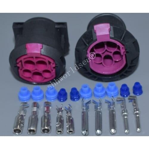 Shhworldsea 5 Pin 2.5mm Auto Headlight Assembly Wire Sockets Light Conenctor Waterproof Automotive Female Male Plugs For VW J6