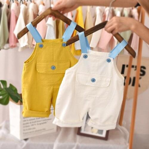 Boys suspenders 2021 new summer Korean baby shorts Western style kids suspenders children pants P4425