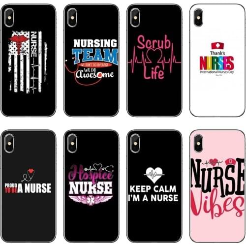 Nurse RN Heartbeat Silicone Phone Case For Huawei P30 P20 Pro P10 P9 P8 Lite Y5 Y6 Y7 Y9 Prime P Smart Plus 2018 2019