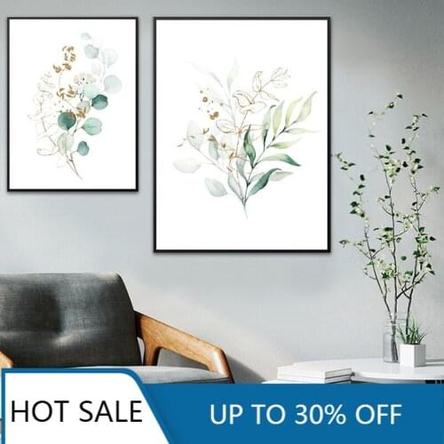 Scandinavia Nordic Plant Wall Art Canvas Painting Posters and Porints Wall Decor Pictures For Home Living Room Decor