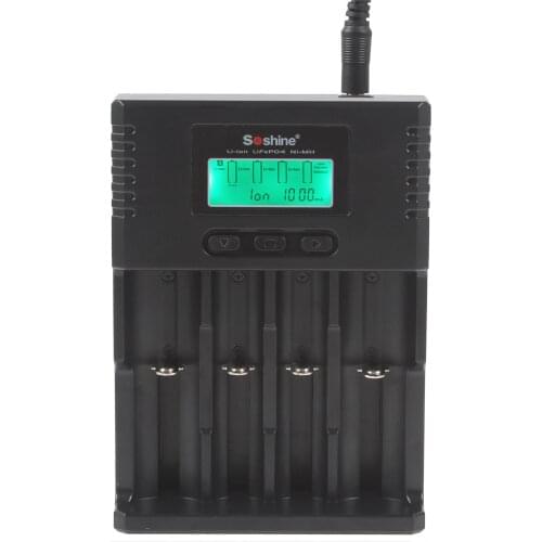 Soshine H4 Universal LCD Charger for Li-ion/Ni-MH/LiFePO4 Batteries