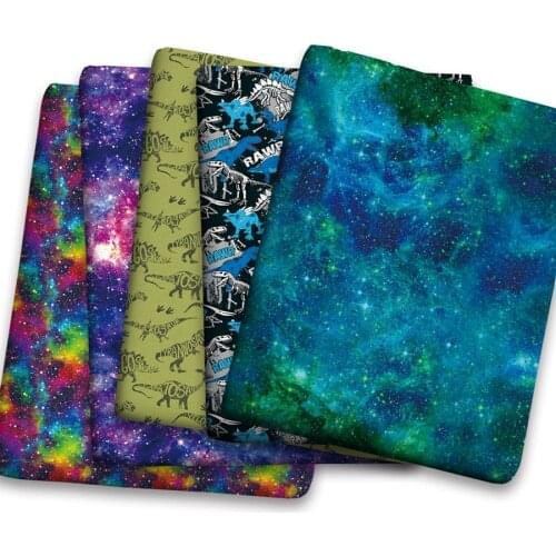 50*150cm Starry Sky Colorful Cartoon Pattern Printed Polyster Cotton Liverpool Bullet Fabric for DIY for Handmade By Yards