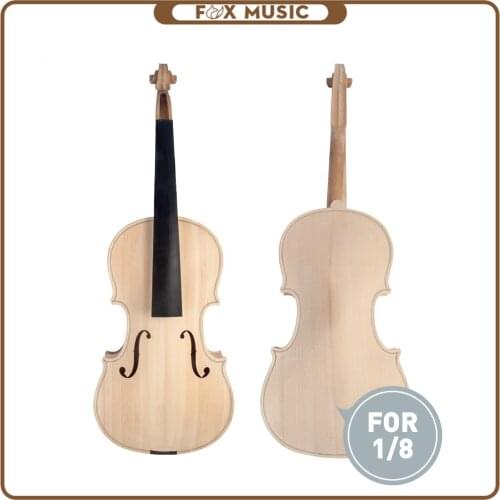 1/8 Violin Maple With Ebony Fingerboard Unfinished Violin For 1/8 DIY Violin Accessories