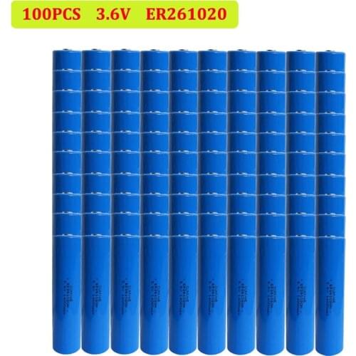 100Pcs ER261020 3.6V Lithium Battery ER 261020 14000mAh Li-SOCl2 High Drain Battery 261020 For electricity meter gas meter
