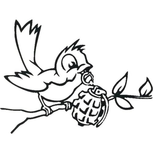 16*12cm Bird standing on a branch,New Style Hot Motorcycle SUVs Bumper Car Window Laptop Car Stylings