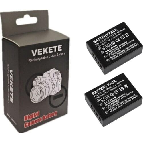 2pcs NP-W126 NP W126 Battery for Fujifilm Fuji X-T2 X-A3 XT2 XA3 X-T20 XT20 X100F NP-W126S