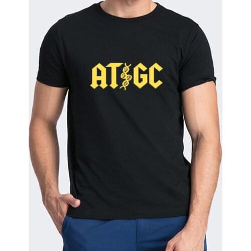 2021 Unique Style Dna Design Graphic T Shirt Atgc Letters Printed Cotton Casual Tops Summer O Neck Short Sleev Unisex Tee