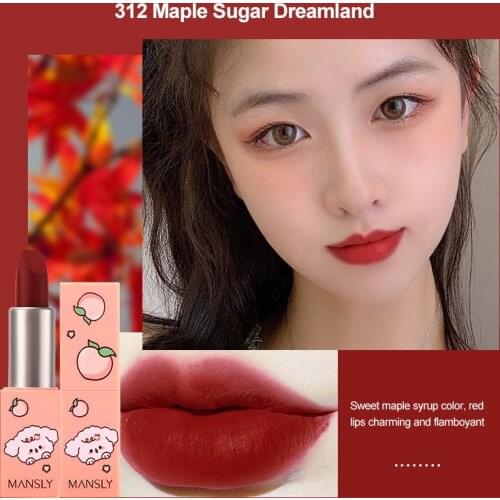 4-color Lipstick Moisturizing Nourishing Velvet Lipstick Plump Lips Long Lasting Silky Touch Lip Makeup Cosmetics TSLM1