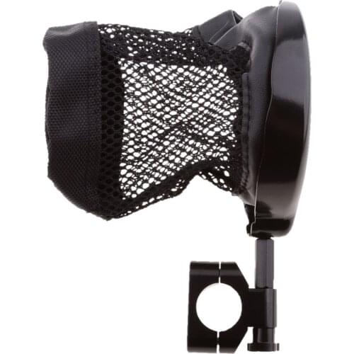 7/8'' Black Handlebar Cup Holder Metal Drink With Mesh Basket For Dyna
