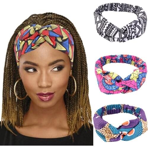 African Pattern Print Headband for Women Twist Style Hair Band Ladies Salon Make Up Head Wrap Headwear Turban Girls Accessories