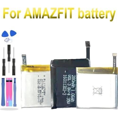 For AMAZFIT T-REX A1602/A1928/A1609/A1619 battery for AMAZFIT GTR 42mm 47mm SmartWatch for Statos 2/sports watch 3 smart Watch