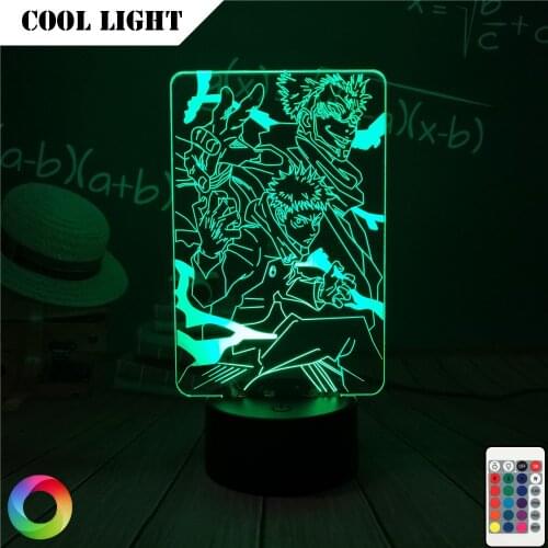 Anime Jujutsu Kaisen Ryomen Sukuna Led Night Light Lamp for Bedroom Decor Birthday Gift Yuji Itadori Light Jujutsu Kaisen Gadget
