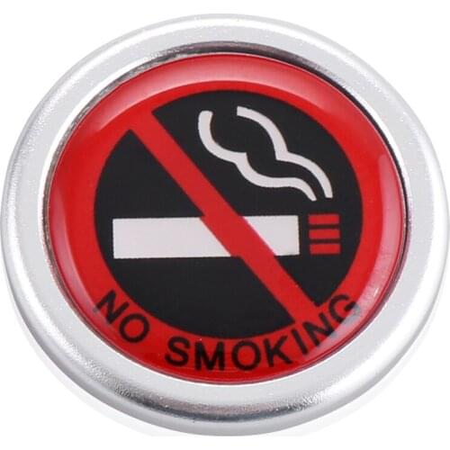 Car Aluminum NO SMOKING Sign Tips Warning Logo Stickers For Chevrolet Cruze Aveo Captiva Trax Epica Sail Orlando Lacetti