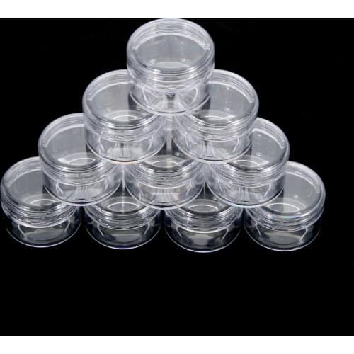 BQAN 10pcs Clear Plastic Jars Pot Empty Face Lip Balm Travel Mini Sample Container Cosmetic Bottle Tube Hot Sale