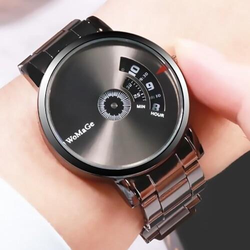 WoMaGe Top Brand Women Men Quartz Unique Creative Watches Ladies Male Steel Bracelet Wristwatch Clock Relogio Male Montre Femme