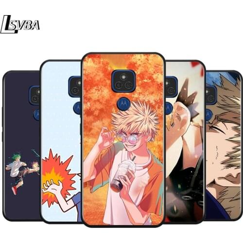 Boy Baku Katsuki for Motorola G9 G8 G E7 E6 One Play Marco Hyper Fusion Stylus Power Edge Plus Black Phone Case