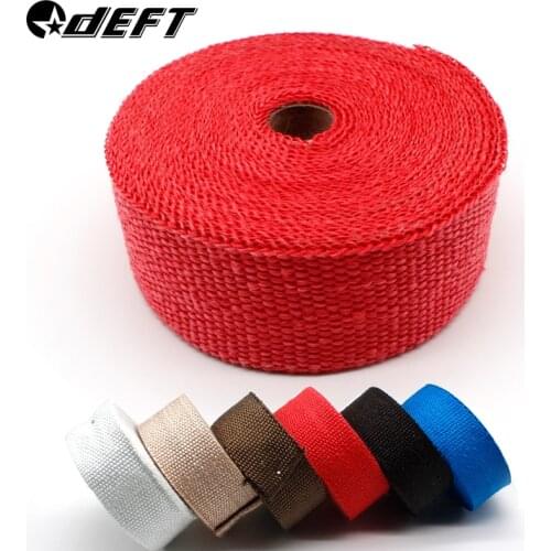 DEFT 5/10M Titanium Exhaust Heat Wrap Roll Motorcycle Car Fiberglass Heat Wrap Shield Tape Manifold Header Insulation Cloth Roll